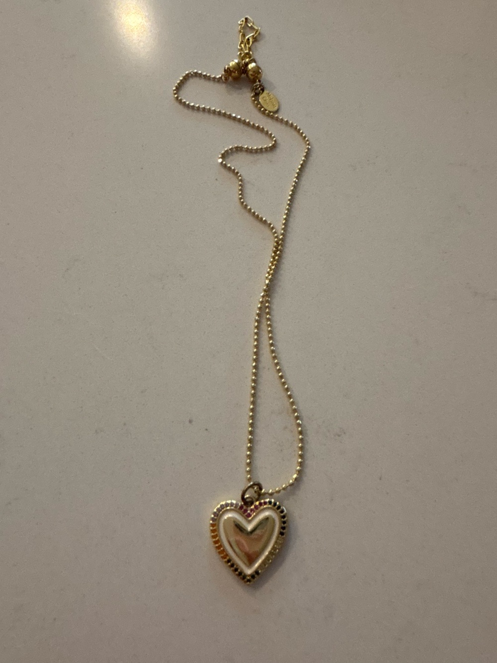 Gold Heart Pendant Necklace - Women Jewelry